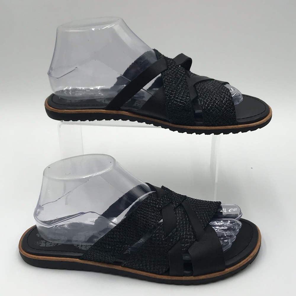 Women’s Sorel Black Woven Strap Sandals